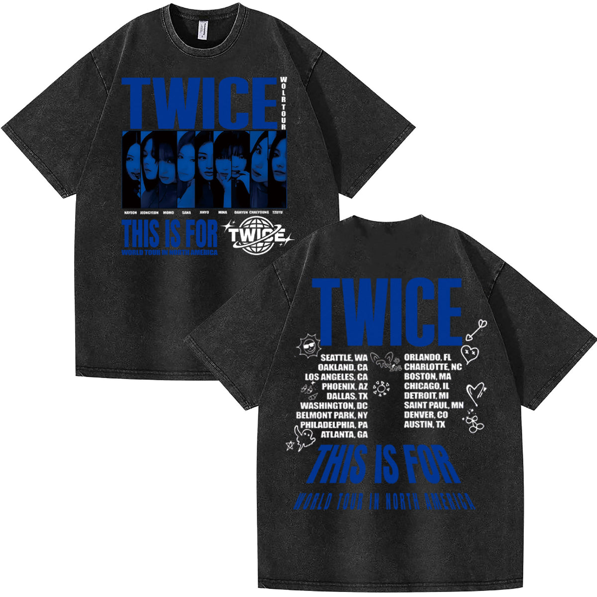 Vintage THIS IS FOR WORLD TOUR Washed T-shirt