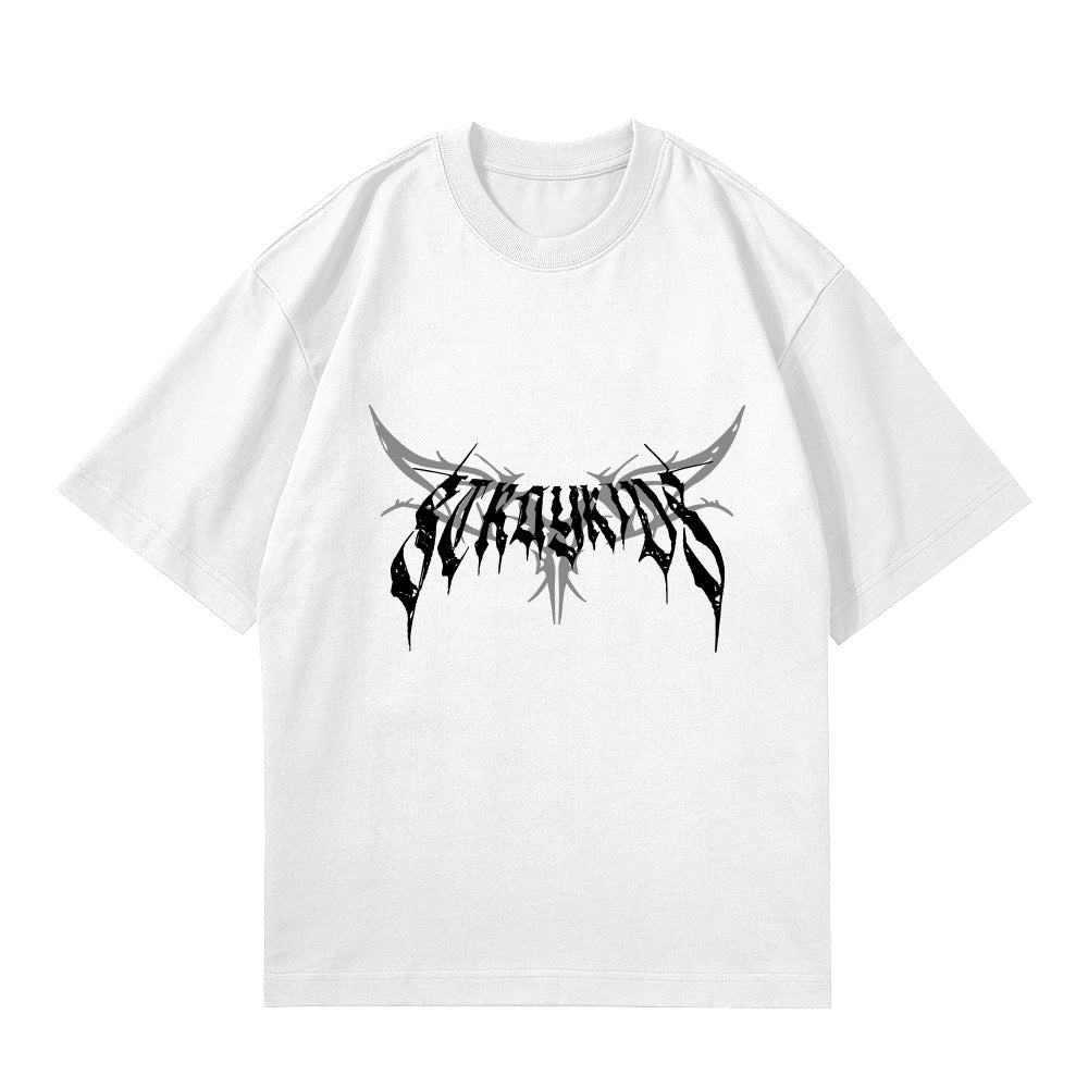Unisex Kpop Short-sleeved Crew Neck Top