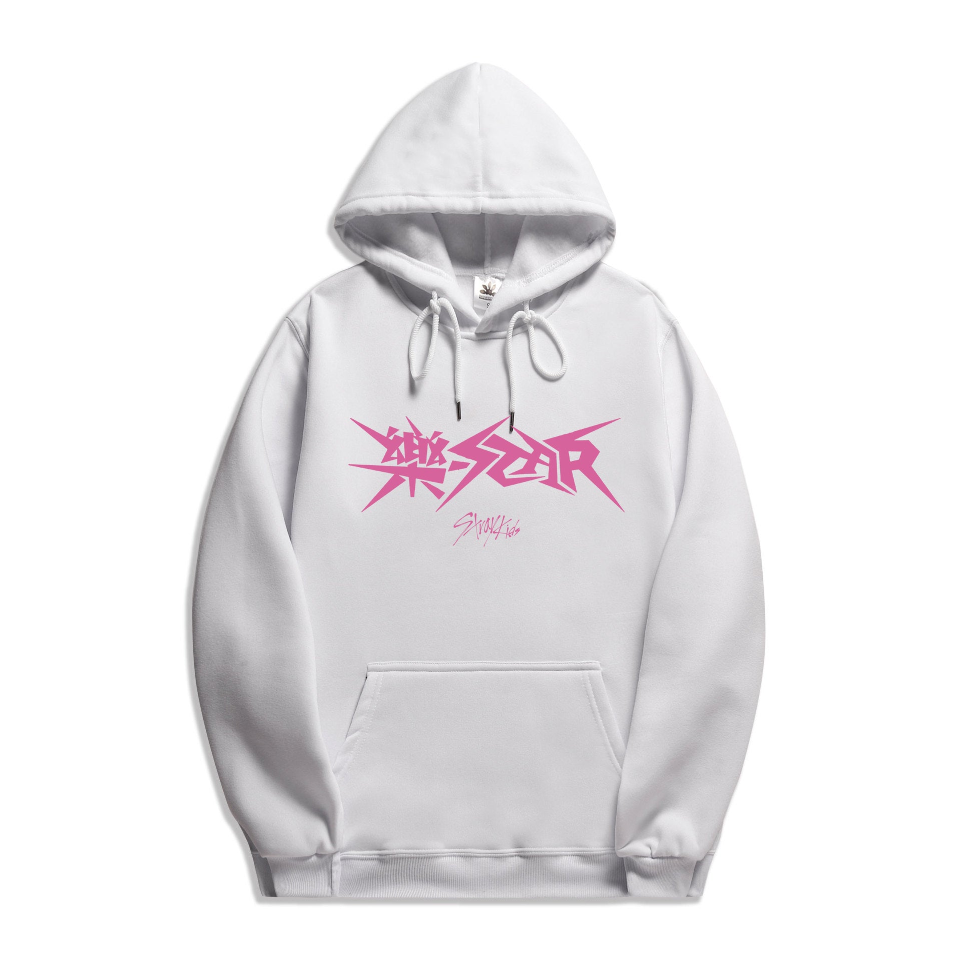 Unisex Kpop Letter Printed Solid Color Hoodie