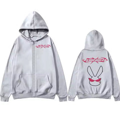 KPOP Album Print Zipper Sports Hoodie