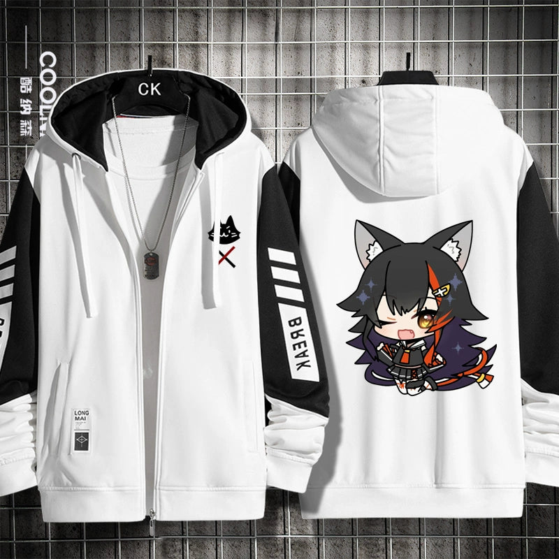 Trendy Vtuber Anime Zipper Cardigan Hoodie