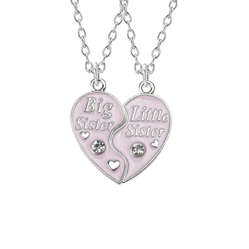 BEST FRIENDS Heart-shaped Pendant Necklace