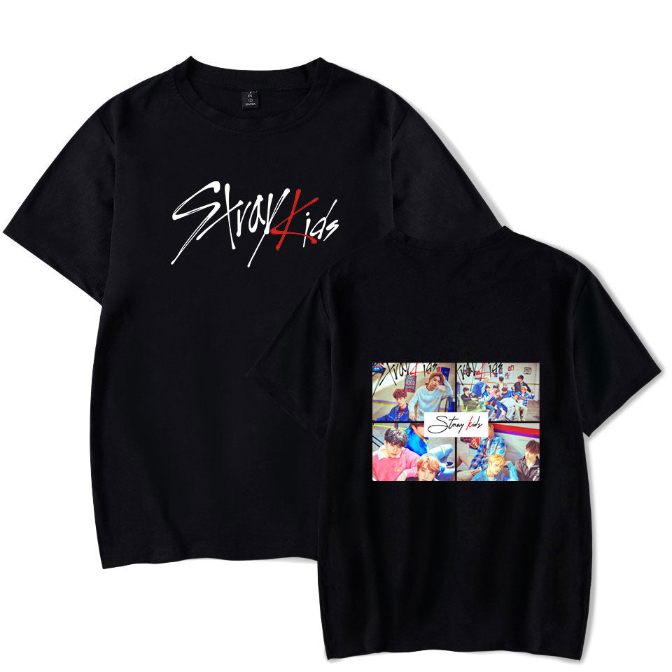 SKZ Pattern Print Short-sleeved T-shirt