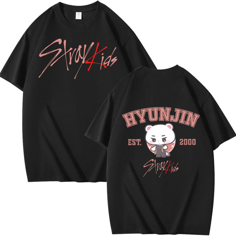 KPOP Graphic Print Summer Short-sleeved T-shirt