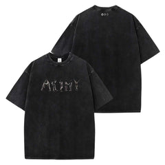 BANGTAN ARMY Tattoo Print Short Sleeve T-Shirt
