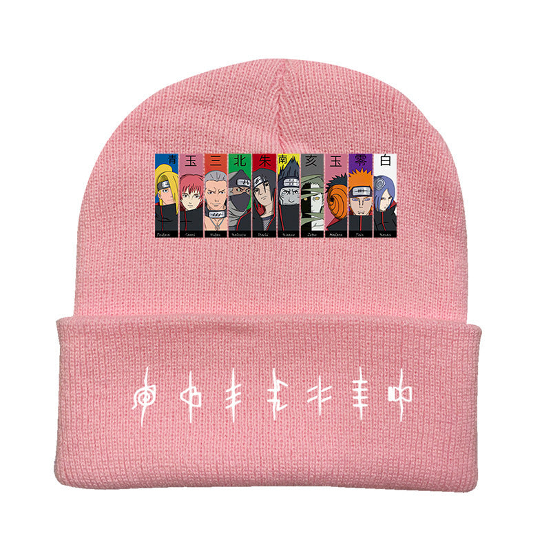 Versatile Anime Print Knitted Hat