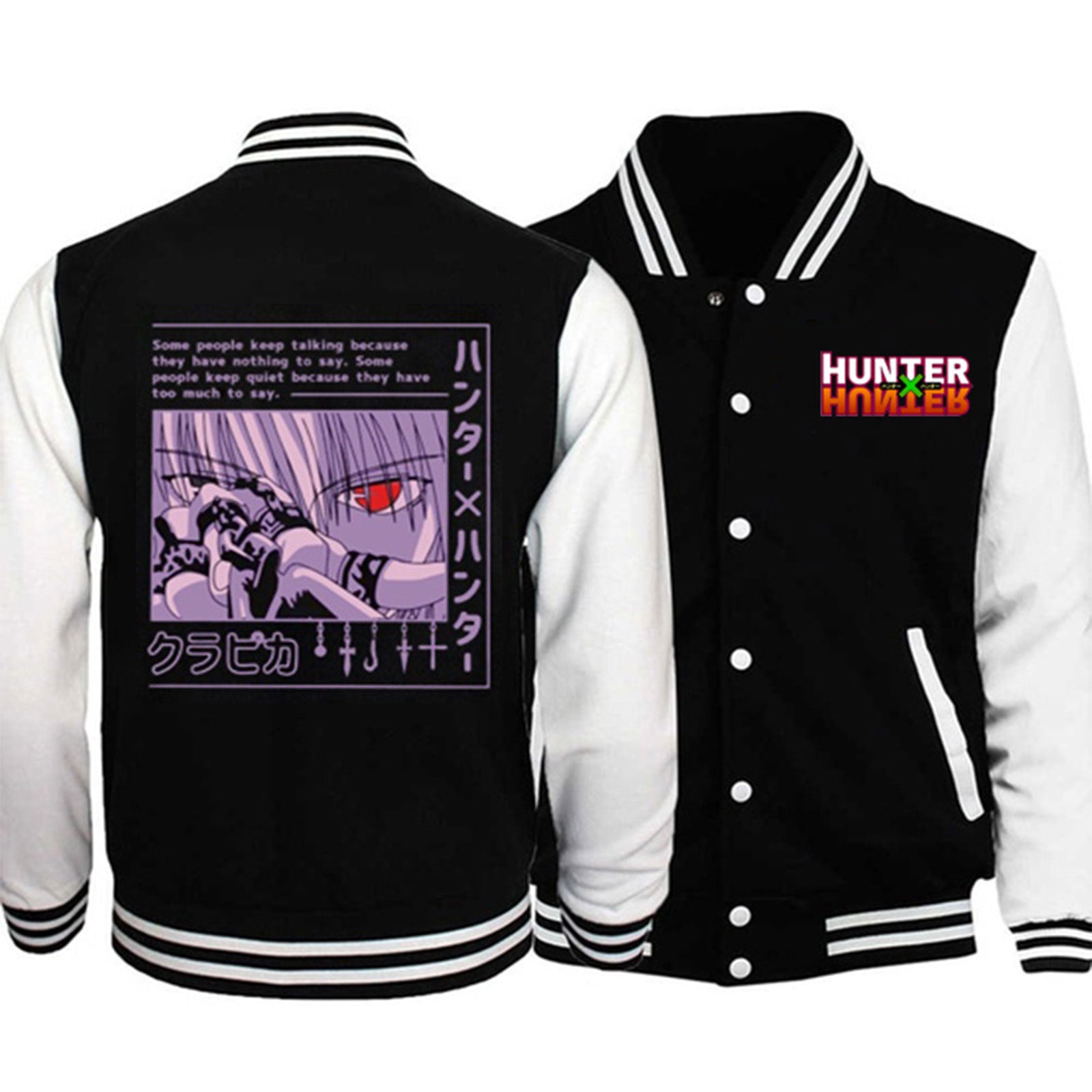 Unisex Casual Anime Print Baseball Jacket