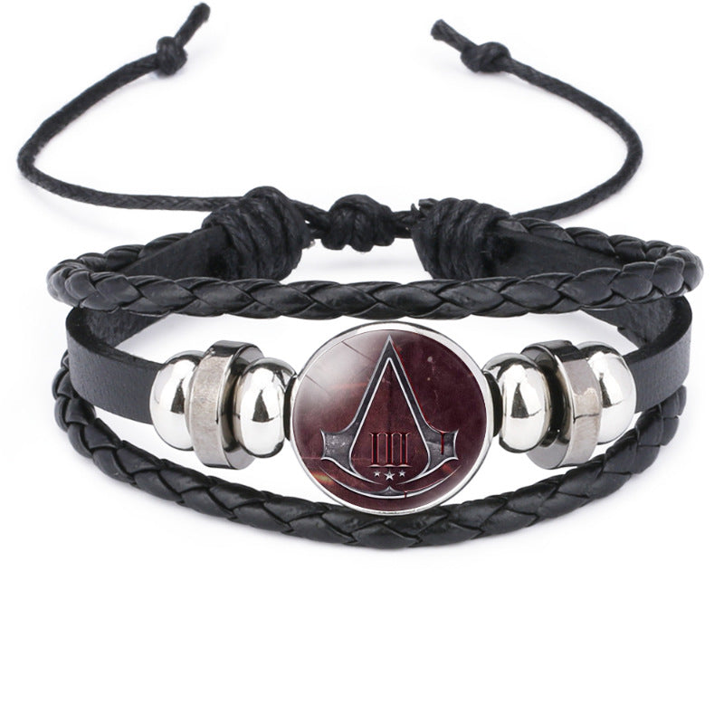 Game Multi-layer Woven Cowhide Bracelet