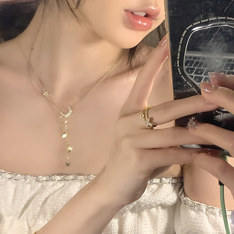 Moon and Stars Necklace