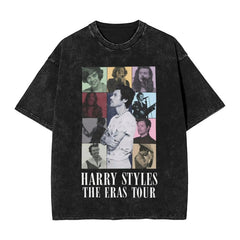 Vintage HS Pattern Cotton Washed T-Shirt