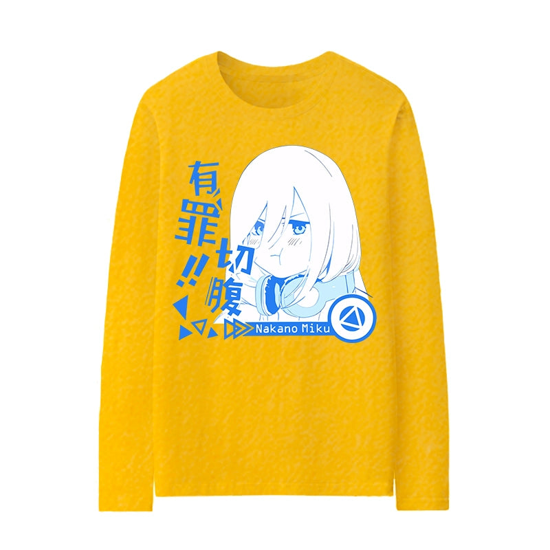 Men's Anime Long-sleeved Cotton T-shirt