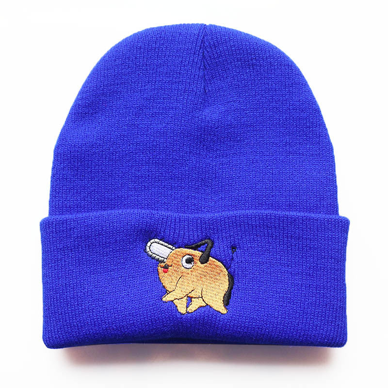 Pochita Anime Embroidery Knitted Hat