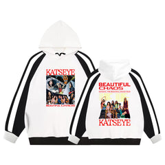 KPOP BEAUTIFUL CHAOS Color Block Hoodie