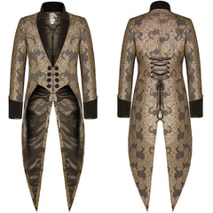 Men's Steampunk Tuxedo Jacquard Jacket