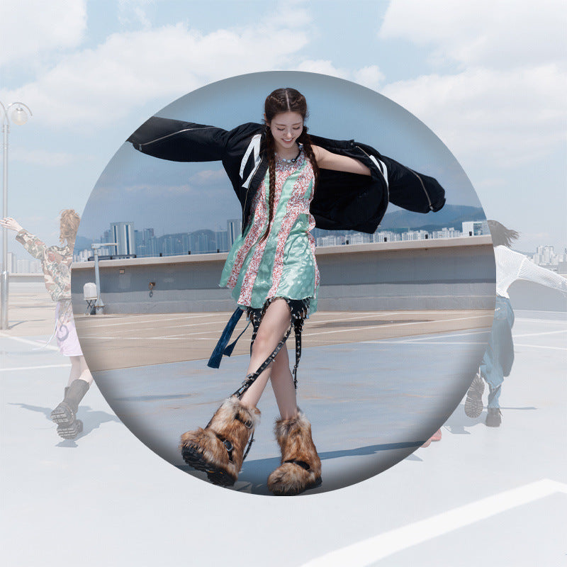 KPOP Album "MY EYES OPEN VVIDE" Badge Mirror Keychain