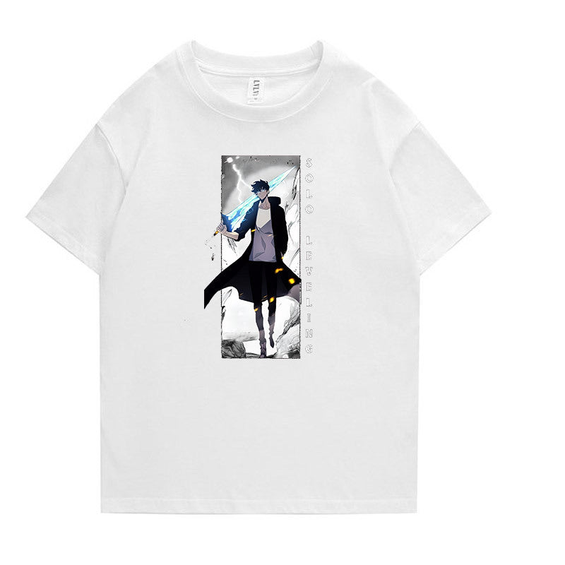 Unisex Anime Print Short-sleeved T-shirt