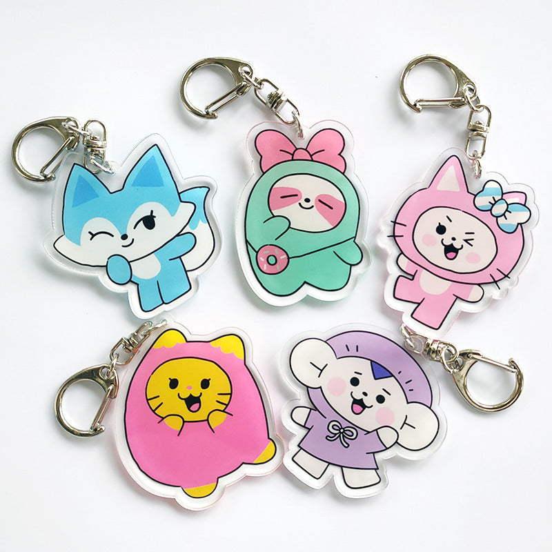 KPOP Cartoon Double-sided Acrylic Keychain