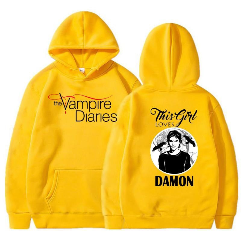 Women's TVD Graphic Printed Loose Hoodie