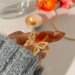 Mother of Pearls Butterfly Ring