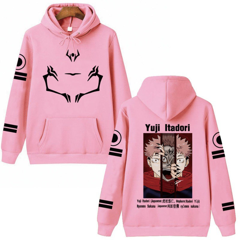 Unisex Anime Gojo Print Loose Hoodie