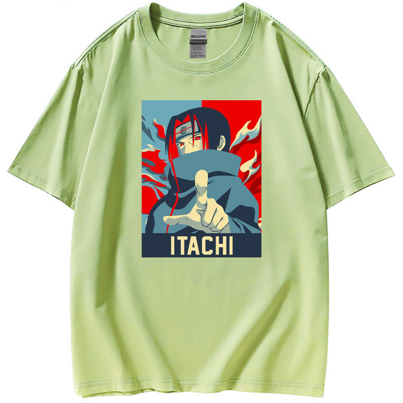 Casual Itachi Printed Round Neck Loose T-shirt