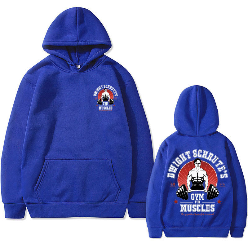 Dwight Schrute Gym for Muscles Print Hoodie
