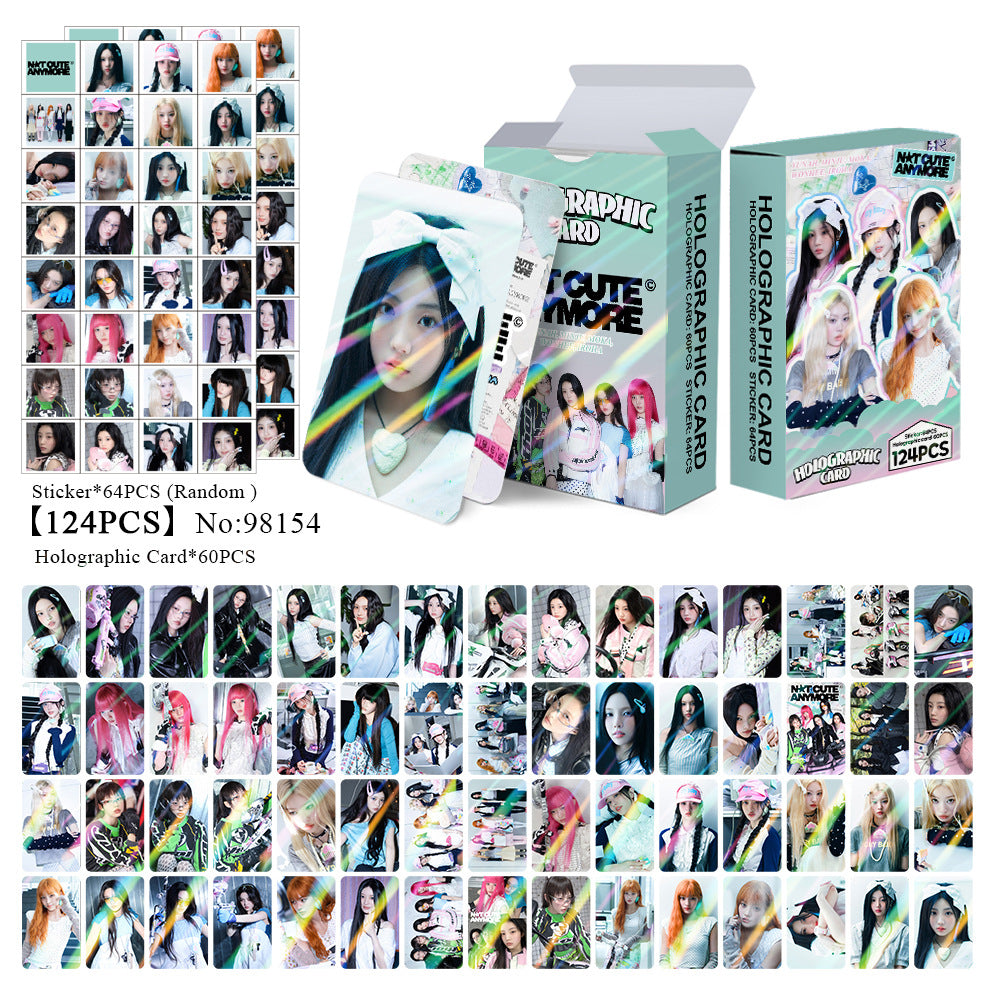 124PCS NOT CUTE ANYMORE Album Flash Photocard Stickers