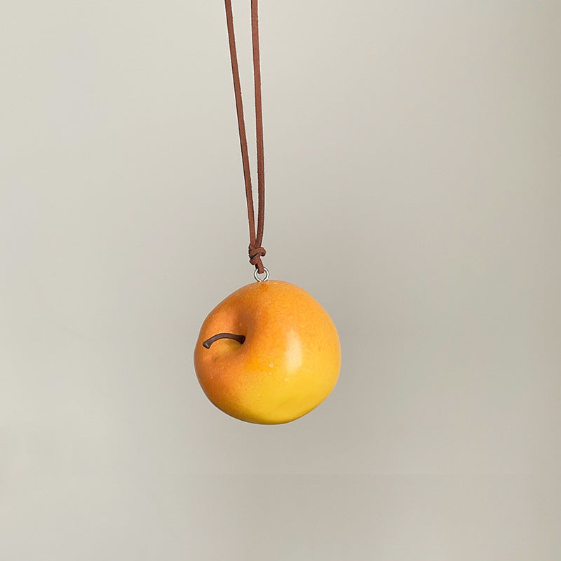 Unique Apple Pendant Necklace