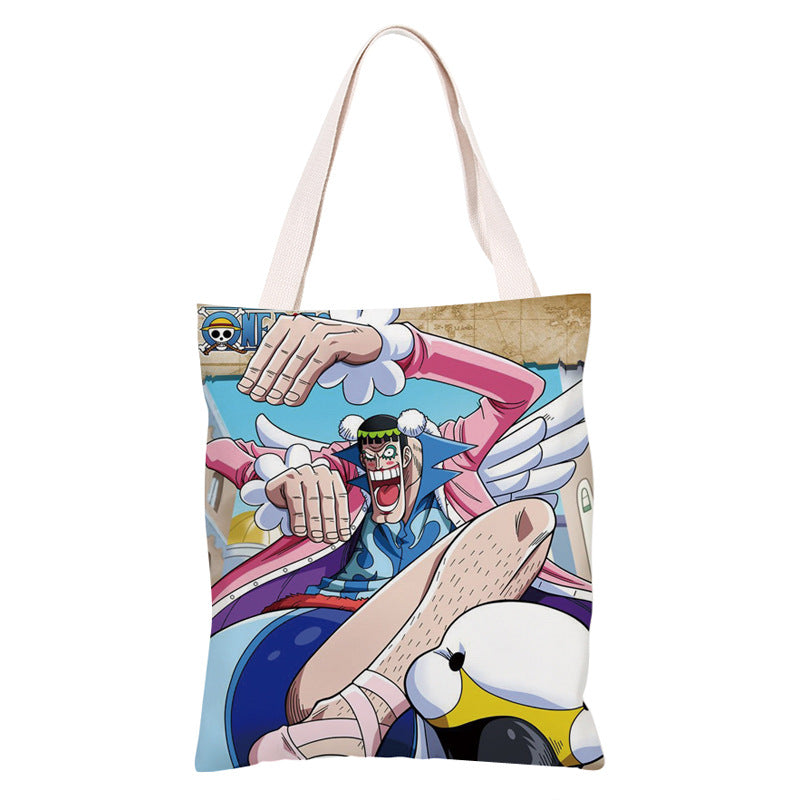 Trendy Anime Canvas Shoulder Bag