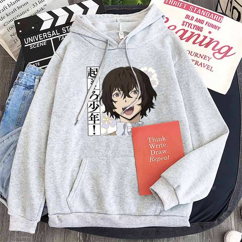 Unisex BSD Anime Print Pullover Hoodie