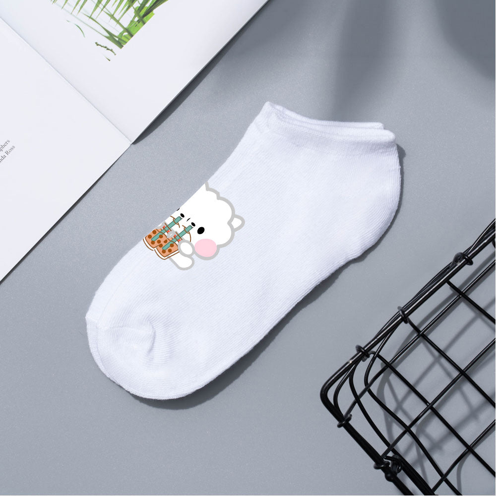 Cute Bts Multi-color Short Boat Socks