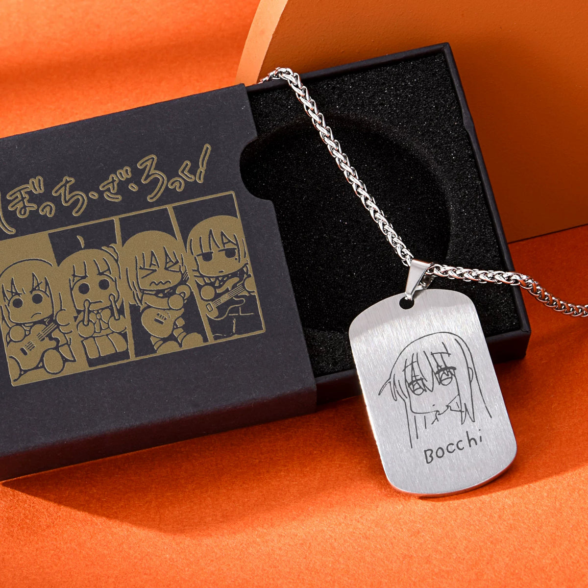 Bocchi Tag Pendant Titanium Steel Necklace