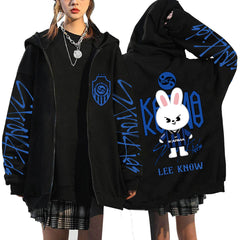 KPOP KARMA 2025 Printed Zip Up Hoodie