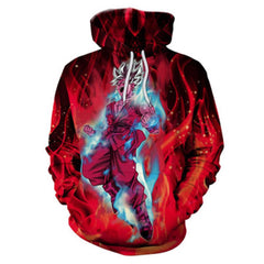 Unisex Anime Saiyan Digital Print Sports Hoodie