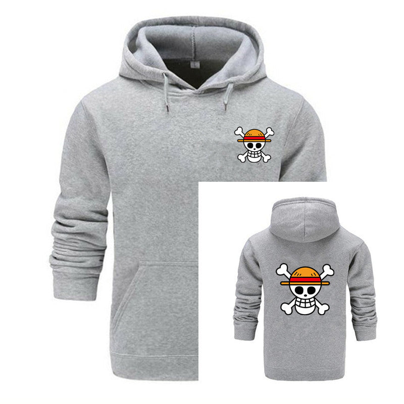 Trendy Men's Straw Hat Printed Casual Hoodie