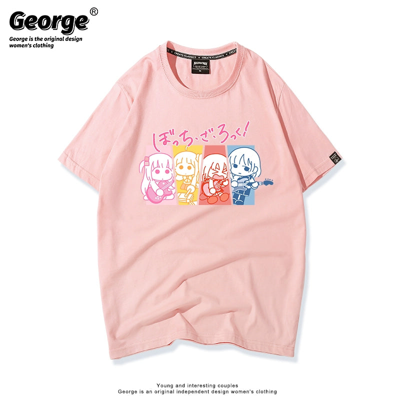 Cute Anime Graphic Short-sleeved T-shirt