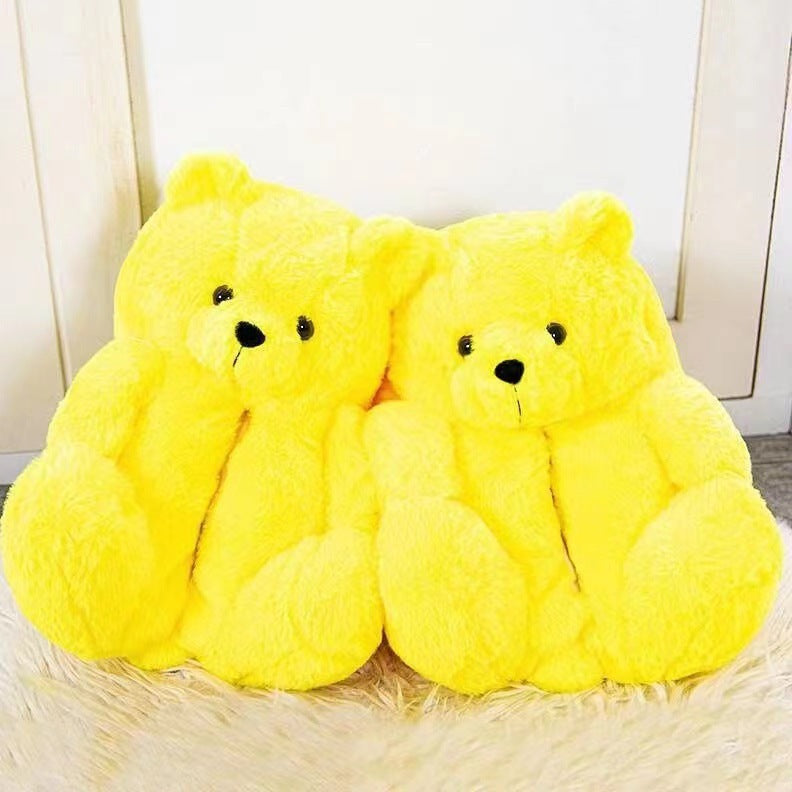 Teddy Bear Fur Slippers