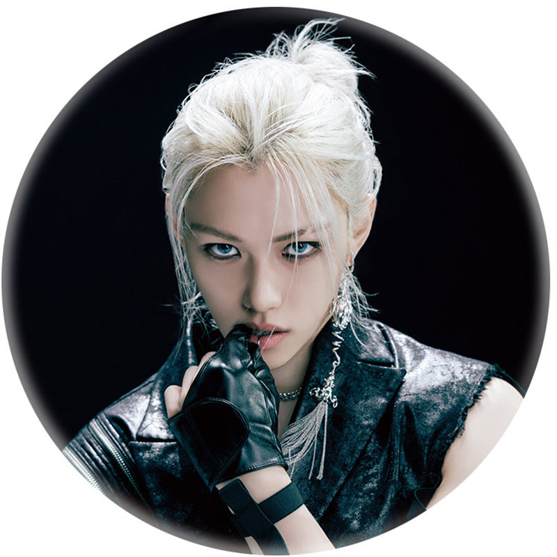 KPOP Tinplate Badge Mirror Keychain Pendant