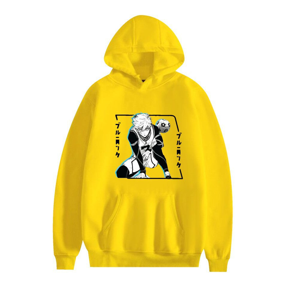 Unisex Anime Logo Printed Pullover Hoodie