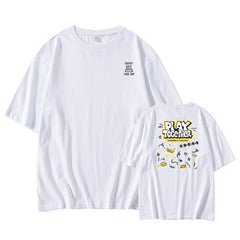 TXT Print Short-sleeved Loose T-shirt