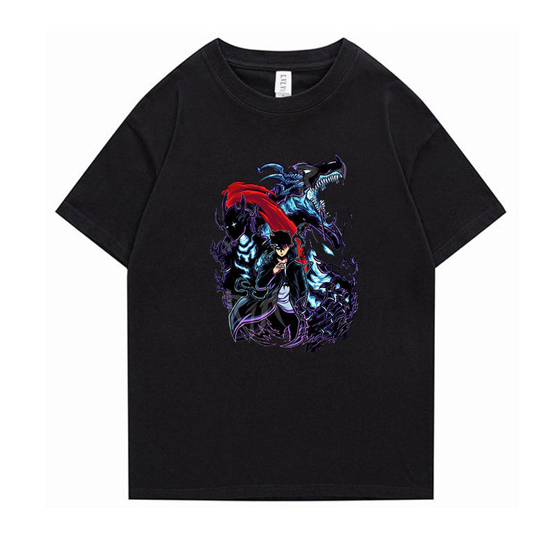 Unisex Anime Print Short-sleeved T-shirt