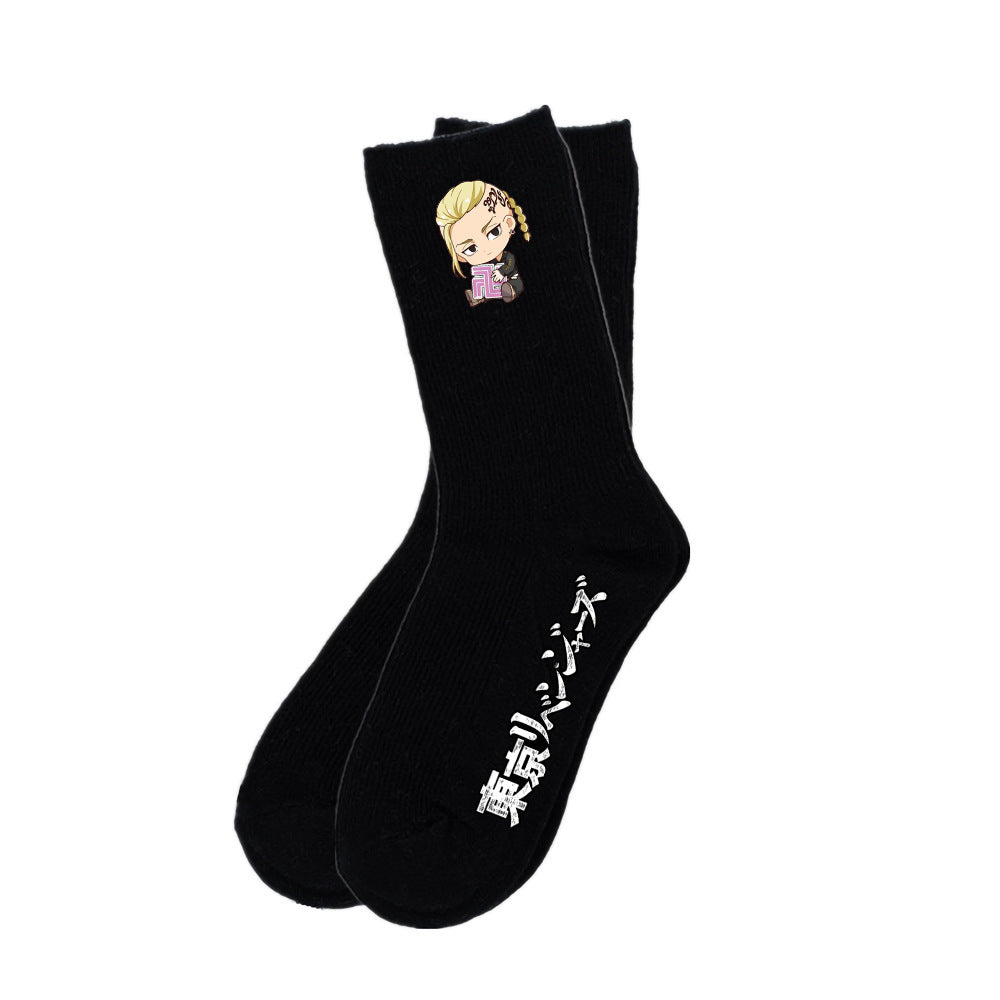 Tokyo Anime Print Sports Socks