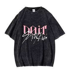 SKZ Album DO IT Logo Print Washed T-shirt