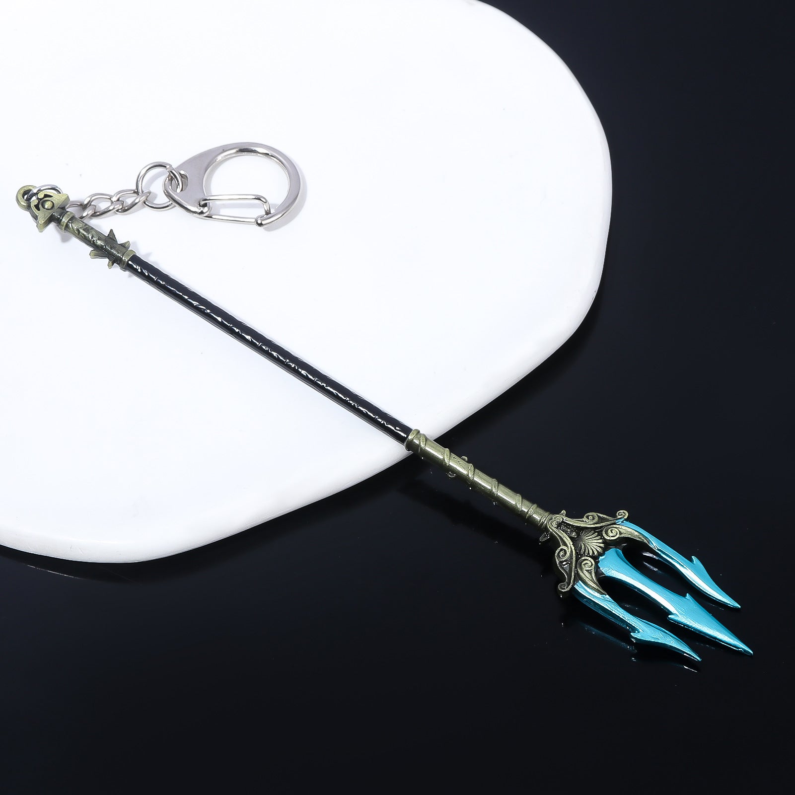 Game Poseidon Trident Keychain Pendant