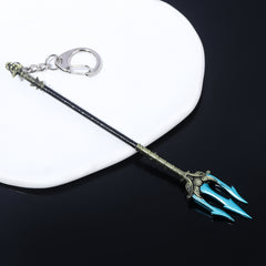 Game Poseidon Trident Keychain Pendant