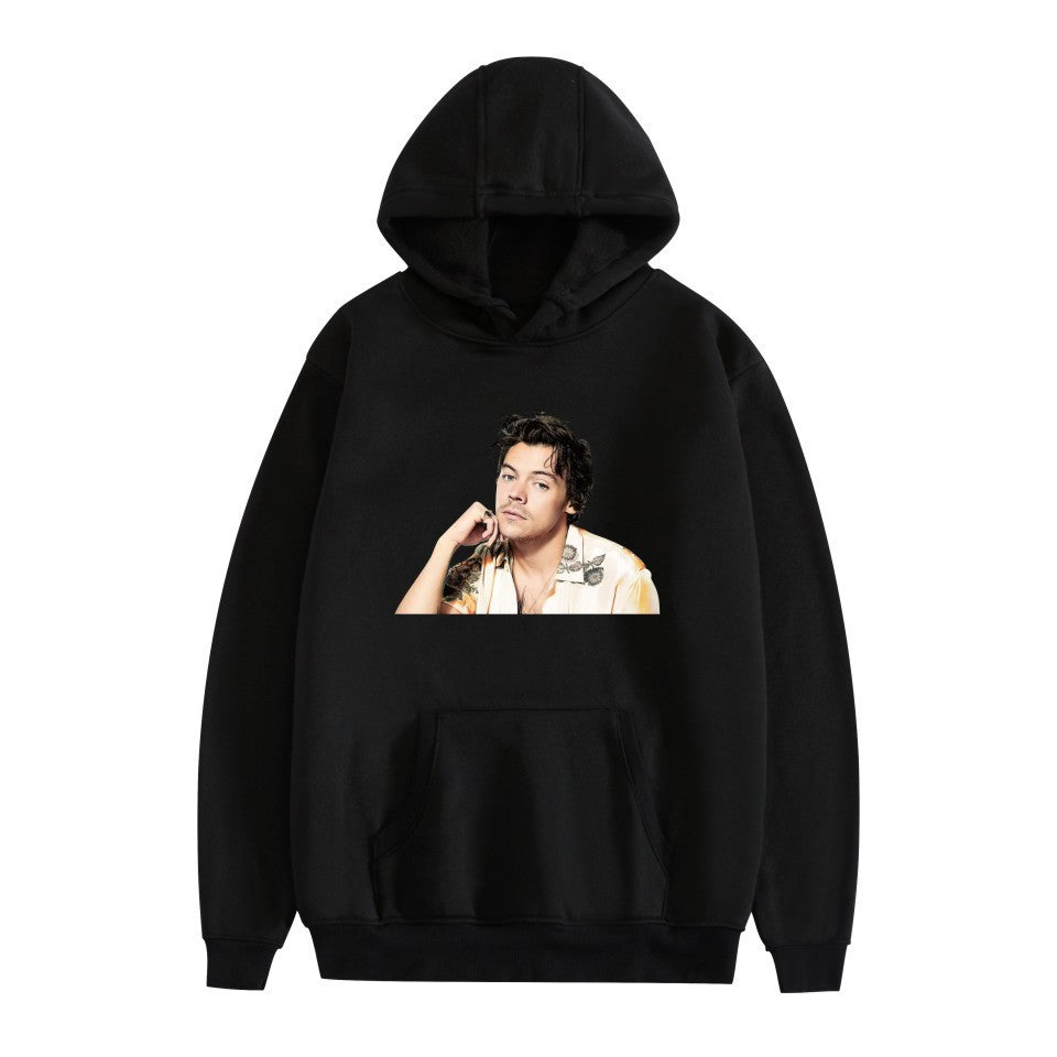 Women's Harry Print Long-sleeved Pullover Pocket Hoodie