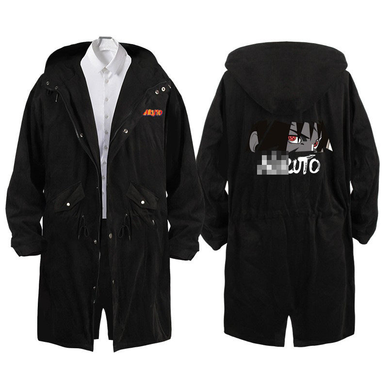 Unisex Itachi Anime Long Trench Jacket