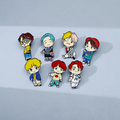 BANGTAN Zinc Alloy Brooch Collar Pin
