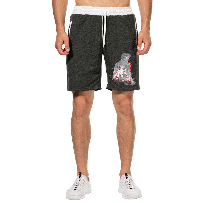 Men's Baki Anime Casual Loose Shorts