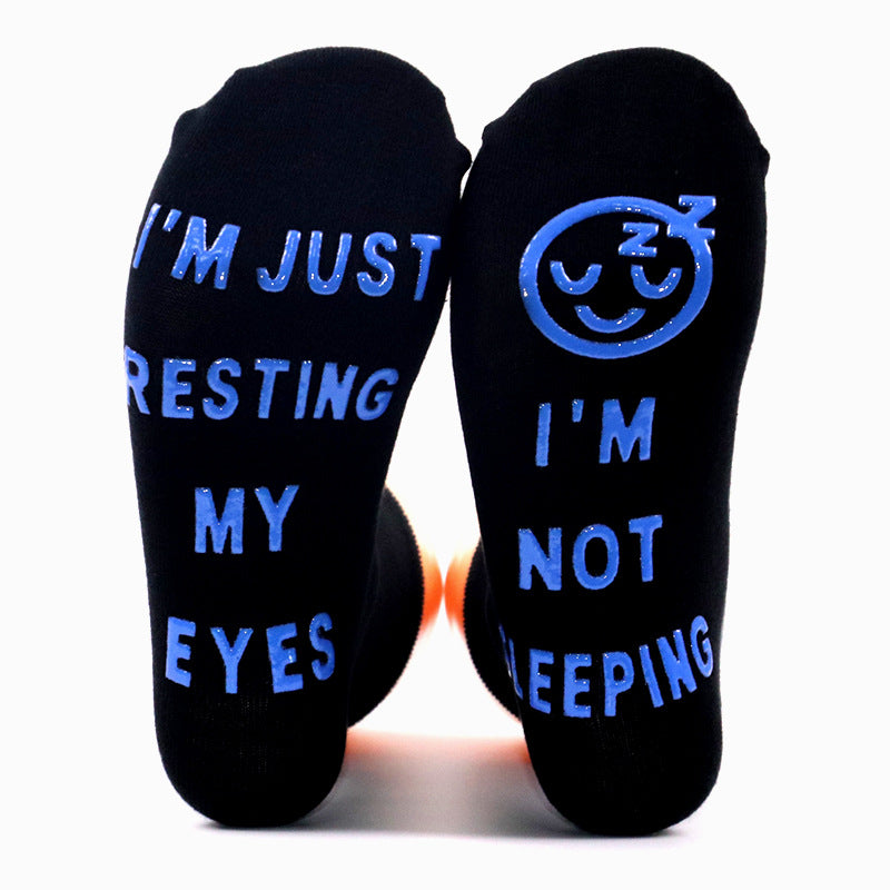 Funny Letter Medium Tube Socks